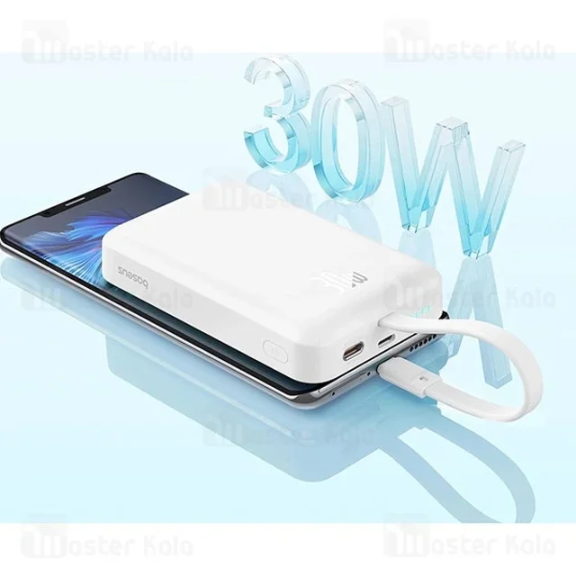 پاوربانک وایرلس 10000 مگنتی بیسوس Baseus P1002210B223 Magnetic Mini توان 30 وات با کابل - تصویر 8