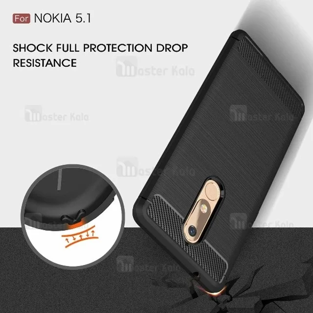 قاب طرح فیبر کربنی نوکیا Nokia 5.1 2018 Rugged Armor Fiber Carbon - تصویر 8