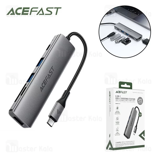 هاب 6 پورت تایپ سی ایس فست ACEFAST J18