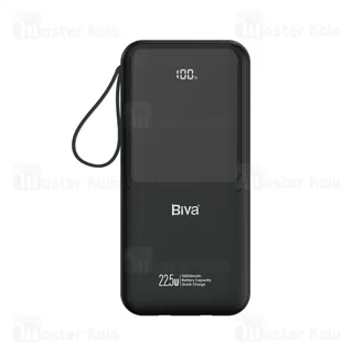 پاوربانک 10000 بیوا Biva BP-035 Power Bank توان 22.5 وات با کابل متصل - تصویر 2