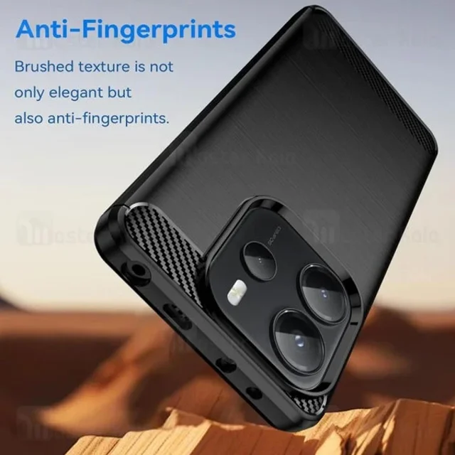 قاب فیبر کربنی شیائومی Xiaomi Redmi Note 14 5G / Poco M7 Pro 5G Rugged Armor Fiber Carbon - تصویر 4