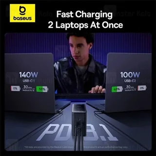 هاب شارژر 5 پورت بیسوس Baseus P10163901113 Simultaneous Charging CCGAN240CE توان 240 وات - تصویر 6