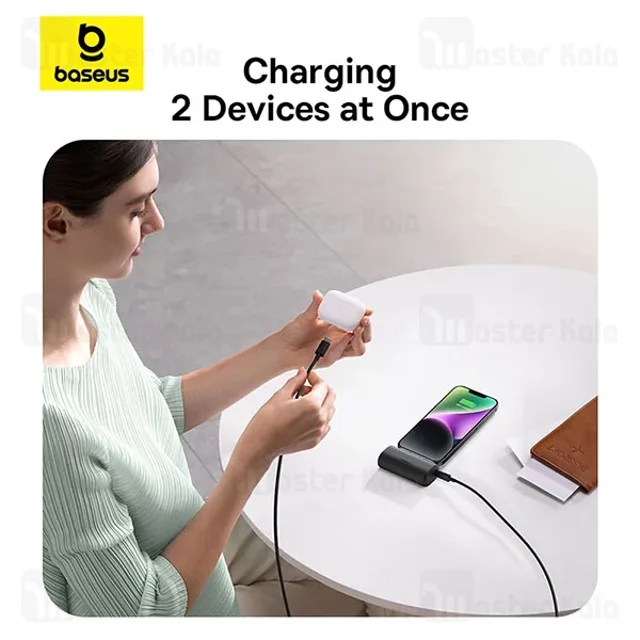 پاوربانک 5000 بیسوس Baseus P10068307113 توان 20 وات همراه با کانکتور لایتنینگ - تصویر 6