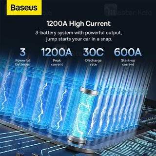 پاوربانک و جامپ استارتر خودرو 12000 میلی آمپر بیسوس Baseus CH004-2 Super Energy Pro Plus - تصویر 7