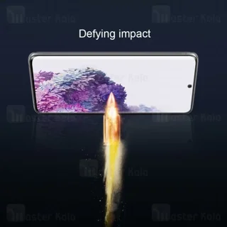 محافظ صفحه شیشه ای دورچسب تمام صفحه نیلکین Samsung Galaxy S20 3D CP+ Max - تصویر 4