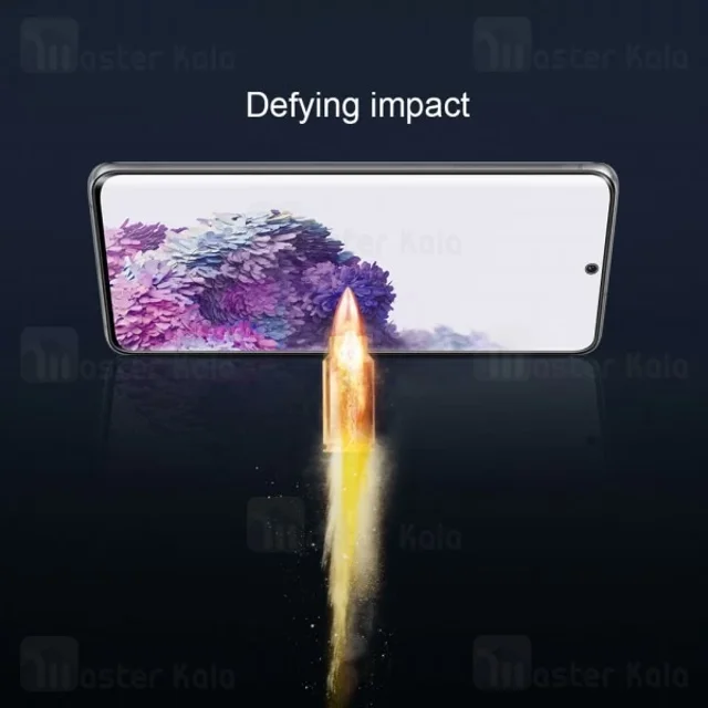 محافظ صفحه شیشه ای دورچسب تمام صفحه نیلکین Samsung Galaxy S20 3D CP+ Max - تصویر 4