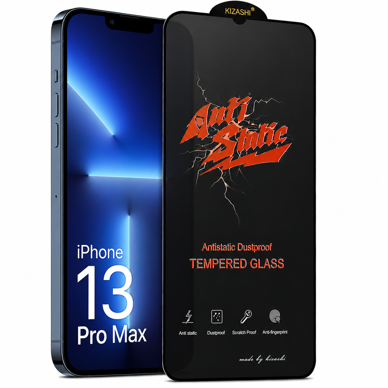 گلس (محافظ صفحه) کیزاشی Anti Static ویژه iphone 13 pro max