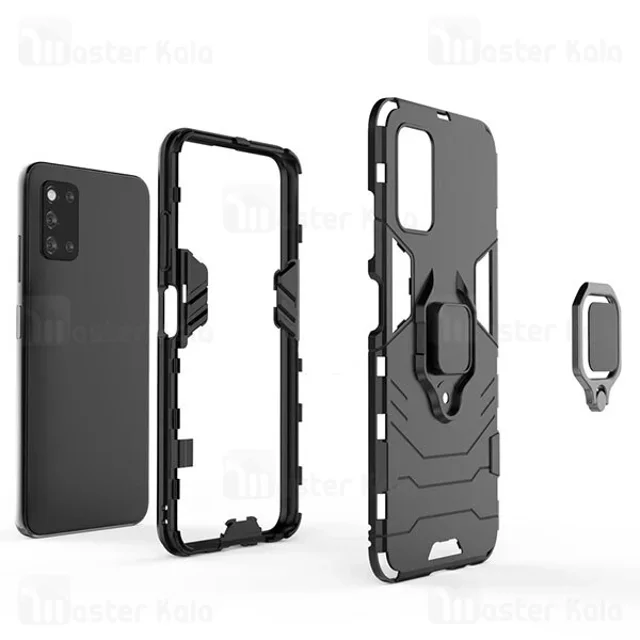 گارد ضد ضربه انگشتی سامسونگ Samsung Galaxy F52 5G Black Panther Keysion Shockproof Armor - تصویر 5
