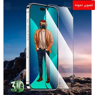 گلس توری دار تمام صفحه تمام چسب آیفون گرین لاین Apple iPhone 14 Green Lion 3D Desert - تصویر 7