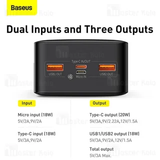 پاوربانک 30000 بیسوس Baseus Bipow Digital Display PPBD30K PPDML-N01 توان 20 وات - تصویر 4