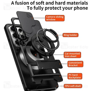 قاب ضد ضربه مگنتی Samsung Galaxy S26 ULTRA Magnetic Multifunctional Case دارای محافظ - تصویر 8