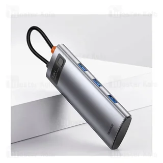 هاب 7 پورت بیسوس Baseus Metal Gleam B00030708811 توان 100 وات - تصویر 5