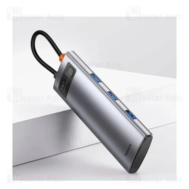 هاب 7 پورت بیسوس Baseus Metal Gleam B00030708811 توان 100 وات - تصویر 5
