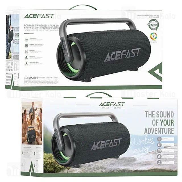 اسپیکر بلوتوث ایس فست ACEFAST K2 Max توان 220 وات فلش خور - تصویر 8