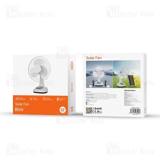 پنکه رومیزی شارژی بیوا Biva FA-06 desktop fan دارای پنل خورشیدی - تصویر 6