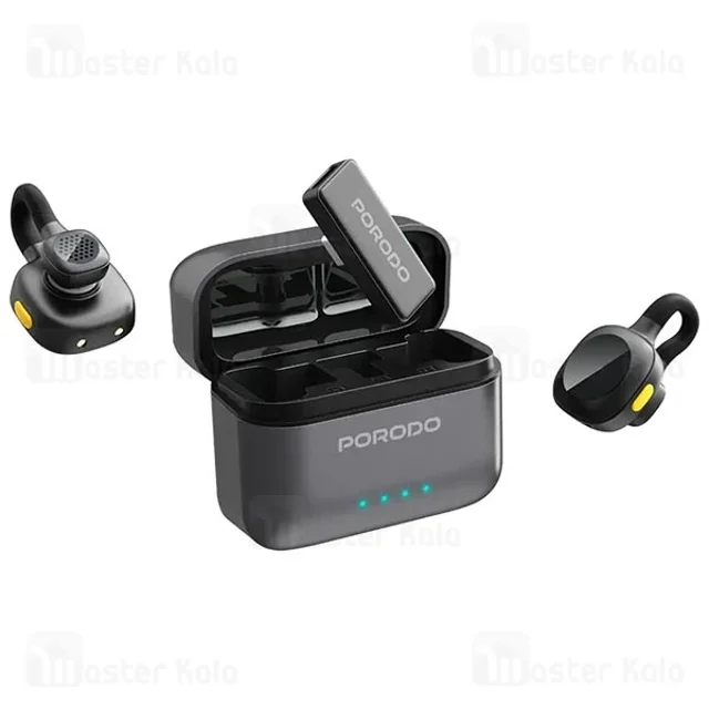 میکروفون بی سیم تایپ سی پرودو Porodo Movo Lavalier Microphone PDLAMPHF76BK - تصویر 3