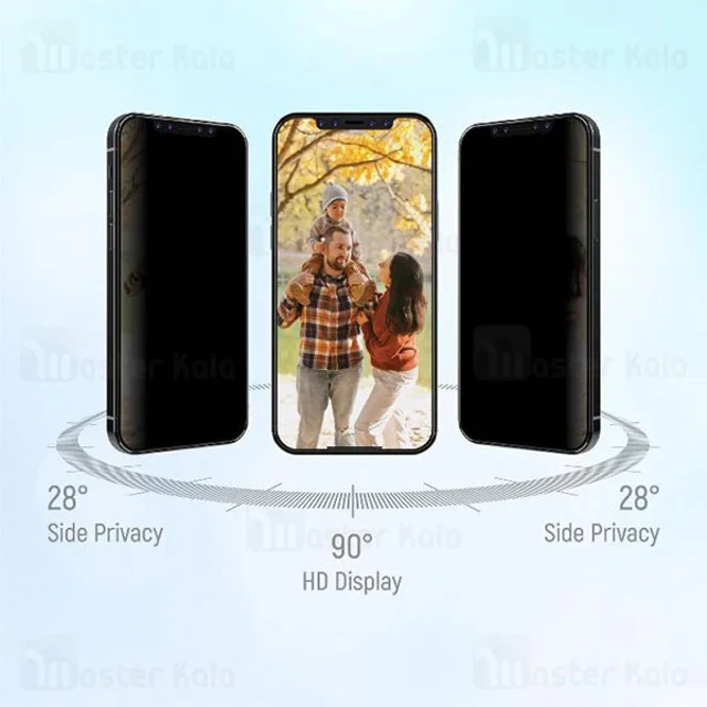 گلس حریم شخصی تمام صفحه تمام چسب آیفون لولو Apple iPhone 15 Plus Levelo Privacy - تصویر 5