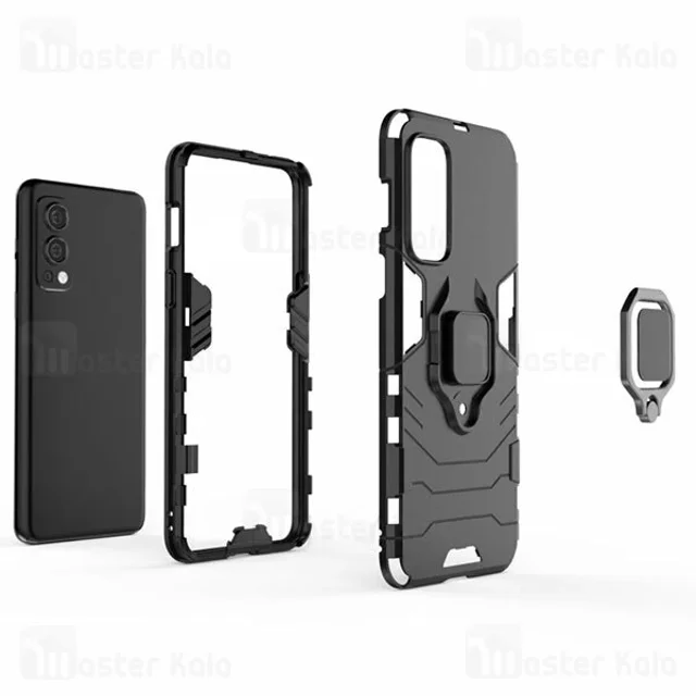 گارد ضد ضربه انگشتی وان پلاس OnePlus Nord 2 5G Black Panther KEYSION ShockProof Armor Ring - تصویر 5