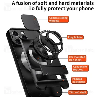 قاب ضد ضربه مگنتی Apple iPhone 15 Pro Max Magnetic Multifunctional Case دارای محافظ دوربین - تصویر 8