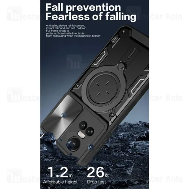 قاب ضد ضربه مگنتی اوپو Oppo Reno 10 5G / Reno 10 Pro Magnetic Support Case دارای محافظ - تصویر 8