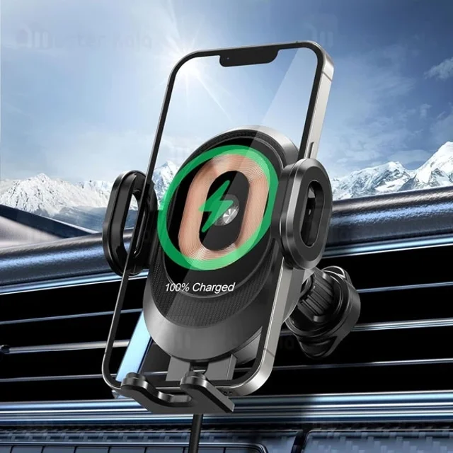 هولدر و شارژر وایرلس دریچه کولری بیوا Biva BH-29 Car Wireless Charging Phone Holder توان - تصویر 3