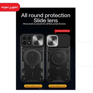قاب ضد ضربه مگنتی Xiaomi Redmi 10C Magnetic Support Case دارای محافظ دوربین - تصویر 4