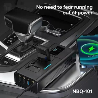 شارژر فندکی و چند راهی برق خودرو بیوا Biva NBQ-101 توان 200 وات - تصویر 5