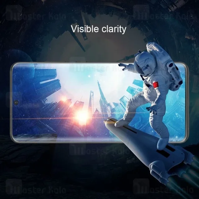 محافظ صفحه شیشه ای دورچسب تمام صفحه نیلکین Samsung Galaxy S20 3D CP+ Max - تصویر 5