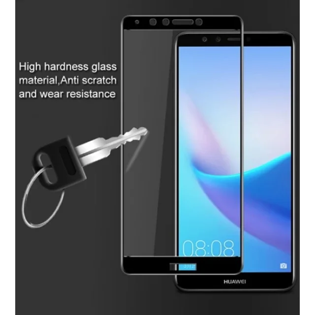 محافظ صفحه شیشه ای تمام صفحه تمام چسب مارک TT هواوی Huawei Y9 2018 /Enjoy 8 Plus - تصویر 5