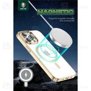 قاب محافظ مگ سیف گرین لاین آیفون Apple iPhone 14 Pro Max Green Lion Delgado Chrome - تصویر 6