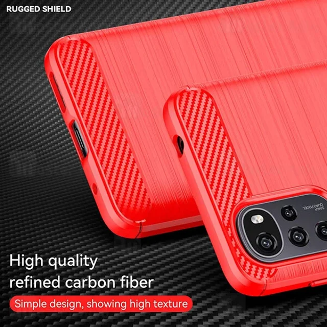 قاب فیبر کربنی موتورولا Motorola Moto G22 Rugged Armor Fiber Carbon - تصویر 3