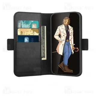 کیف چرمی مگ سیف گرین لاین آیفون Apple iPhone 13 Pro Green Lion 2 in 1 Leather Wallet - تصویر 8