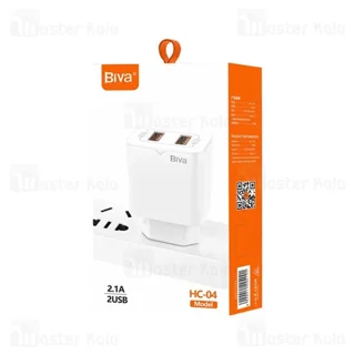 شارژر دیواری بیوا Biva HC-04 شدت جریان 2.1 آمپر همراه با کابل - تصویر 3