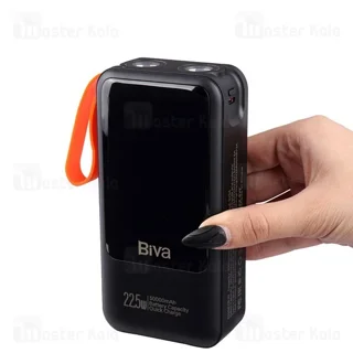 پاوربانک 30000 بیوا Biva BP-022 Power Bank Digital Display توان 22.5 وات همراه با کابل - تصویر 3