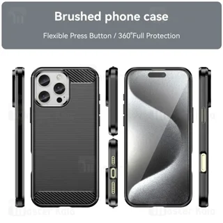قاب فیبر کربنی آیفون Apple iPhone 16 Pro Max Rugged Armor Fiber Carbon - تصویر 3