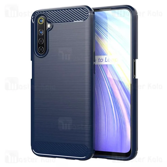 قاب محافظ ژله ای ریلمی Realme 6 Pro Rugged Armor Fiber Carbon - تصویر 8