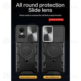 قاب ضد ضربه مگنتی اوپو Oppo Reno 10 5G / Reno 10 Pro Magnetic Support Case دارای محافظ - تصویر 6