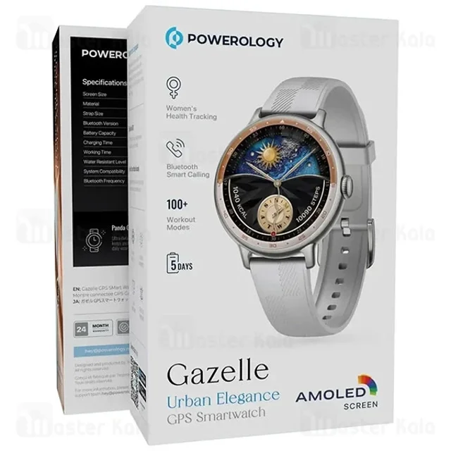 ساعت هوشمند پاورولوژی Powerology Gazelle Urban Elegance Smart Watch PSWGBT60 - تصویر 8