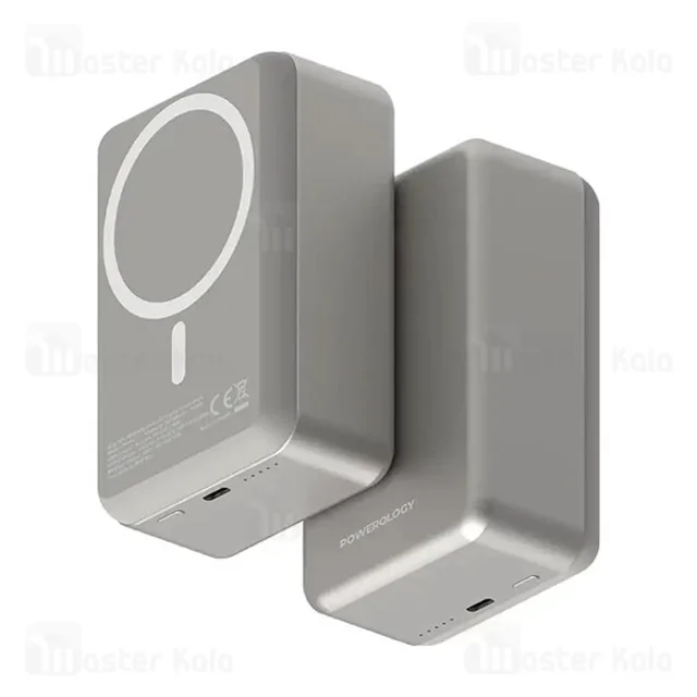 پاوربانک وایرلس 30000 مگ سیف پاورولوژی Powerology Magsafe Aluminum PP081 توان 20 وات - تصویر 2