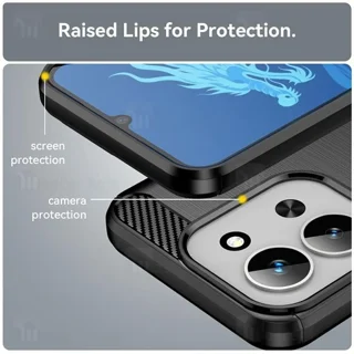 قاب فیبر کربنی شیائومی Xiaomi Redmi 15C 4G / Poco C85 4G Rugged Armor Fiber Carbon - تصویر 5