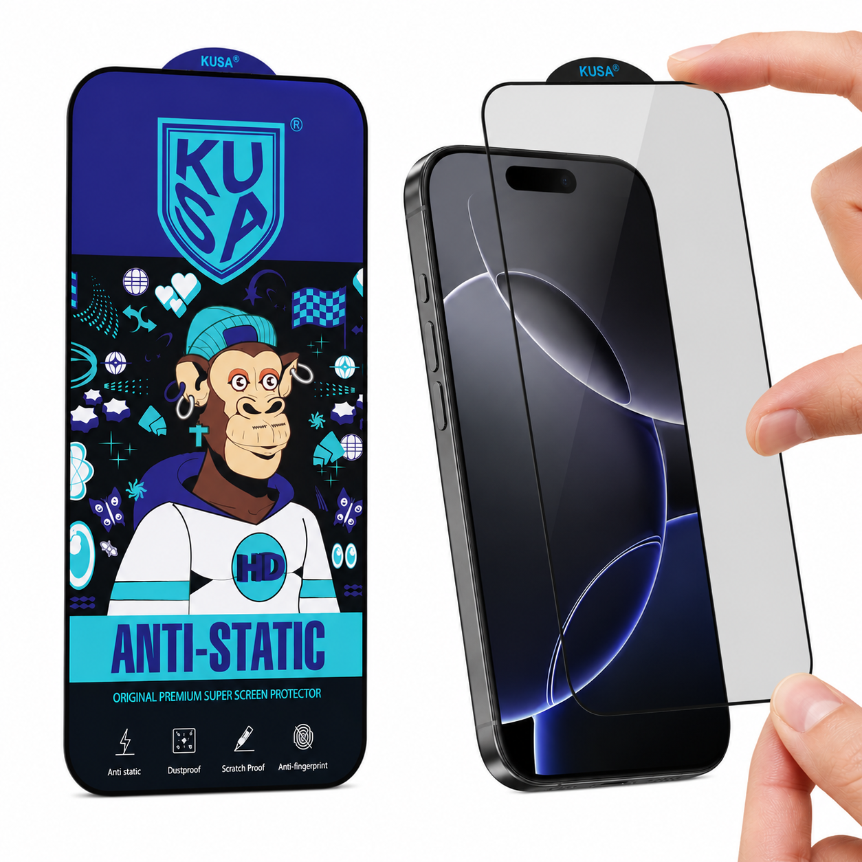 گلس (محافظ صفحه) KUSA Anti Static ویژه iphone 17 Pro