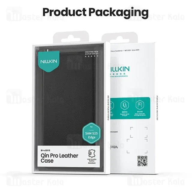 کیف چرمی نیلکین سامسونگ Samsung Galaxy S25 Edge Nillkin Qin Pro Leather Case دارای محافظ - تصویر 6