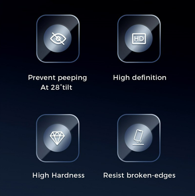 محافظ صفحه نمایش فول، سرامیکی و حریم شخصی گوشی موبایل جوی روم مناسب Apple iPhone 17 Pro - تصویر 4