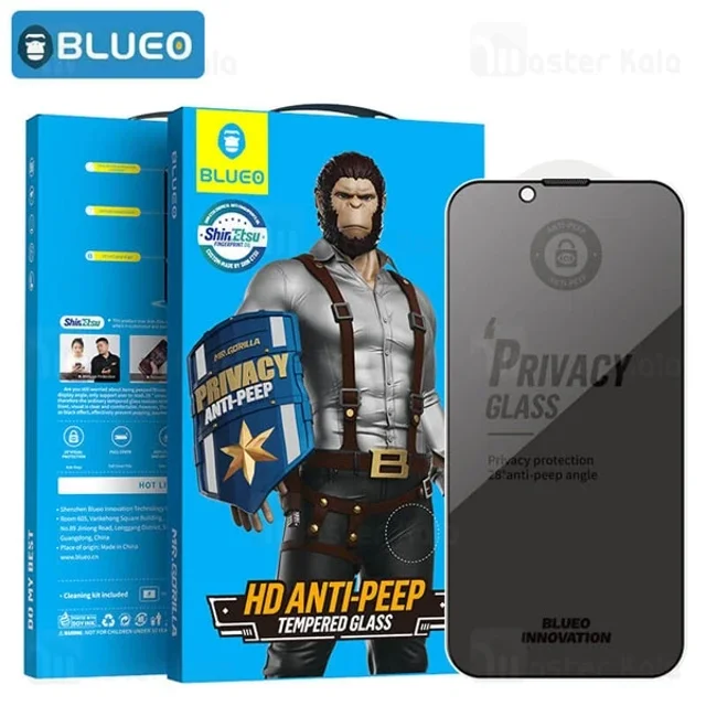 گلس حریم شخصی تمام صفحه تمام چسب Apple iPhone 14 Pro Max Blueo Privacy Glass - تصویر 2