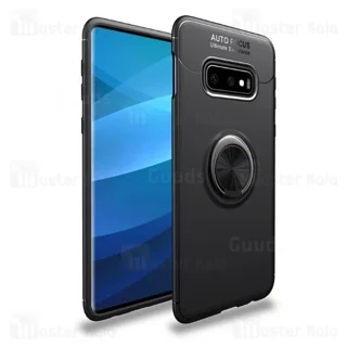 قاب ژله ای طرح چرم انگشتی سامسونگ Samsung Galaxy S10e AutoFocus Magnetic Ring - تصویر 4