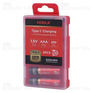 پک 2 تایی باتری نیم قلمی شارژی هیسکا Hiska H16-AAA2 - تصویر 6