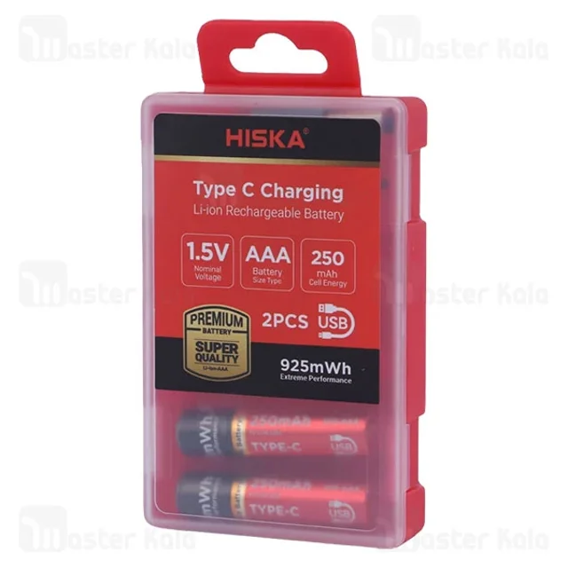 پک 2 تایی باتری نیم قلمی شارژی هیسکا Hiska H16-AAA2 - تصویر 6
