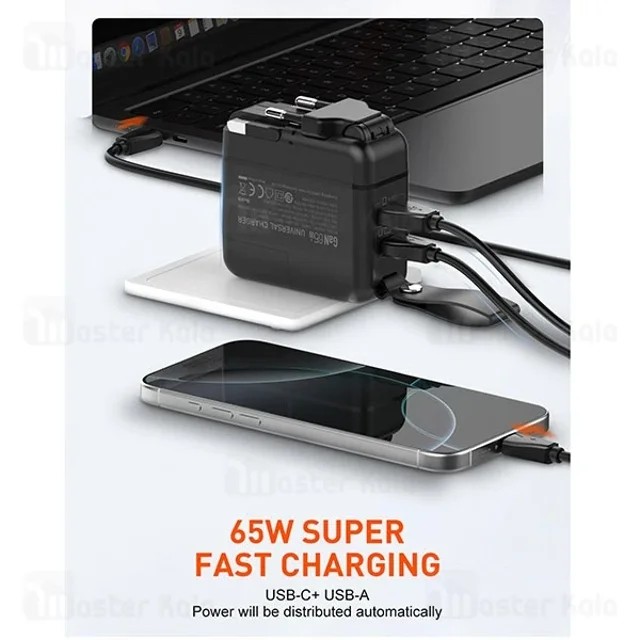 شارژر دیواری الدینیو Ldnio GaN Super Fast Charger Q2618 توان 65 وات - تصویر 8