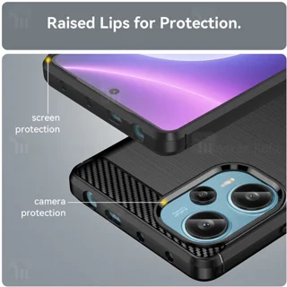 قاب فیبر کربنی شیائومی Xiaomi Poco F5 / Redmi Note 12 Turbo Rugged Armor Fiber Carbon - تصویر 4