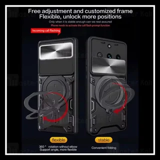 قاب ضد ضربه مگنتی Realme 11 5G China Magnetic Support Case دارای محافظ دوربین - تصویر 3